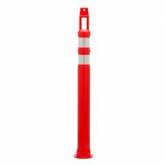 D-top 42" Delineator Post  W/ 2 - 3m Reflective Collars